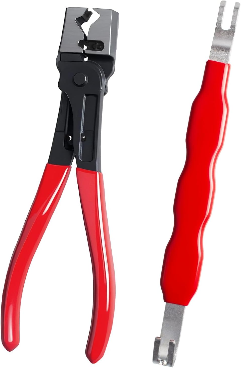 4 Pieces Electrical Disconnect Pliers for Cars, Automotive Electrical Plug Connector Disconnect Tool and Connector Separator and Hose Clamp Pliers