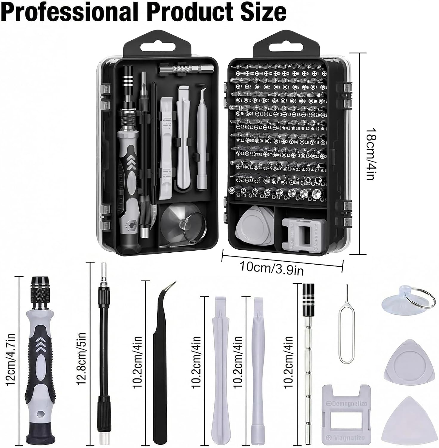 115-in-1 Small Screwdriver Set,Precision Screwdriver Set, Professional Repair Tool Kit for Phone, Computer, Watch, Console, Eyeglass and Electronic, Men Tools Gift Gray
