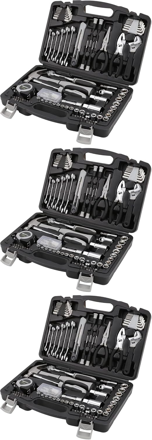 131-Piece General Household Hand Tool Set with Storage Case for Home Repair, Portable