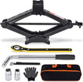 Car Jack 2 Ton (4409 lbs) Tire Changing Kit with Lug Wrench - Emergency Kit for Car, SUV, MPV