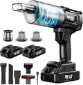Car Vacuum Cordless, 35000PA Strong Suction Handheld Vacuum with 2 Detachable Batteries, 60Min Runtime Portable Vacuum Cleaner for Car Detailing, Pet Hair, Home Couch & Office, 350ML XL Dust Cup