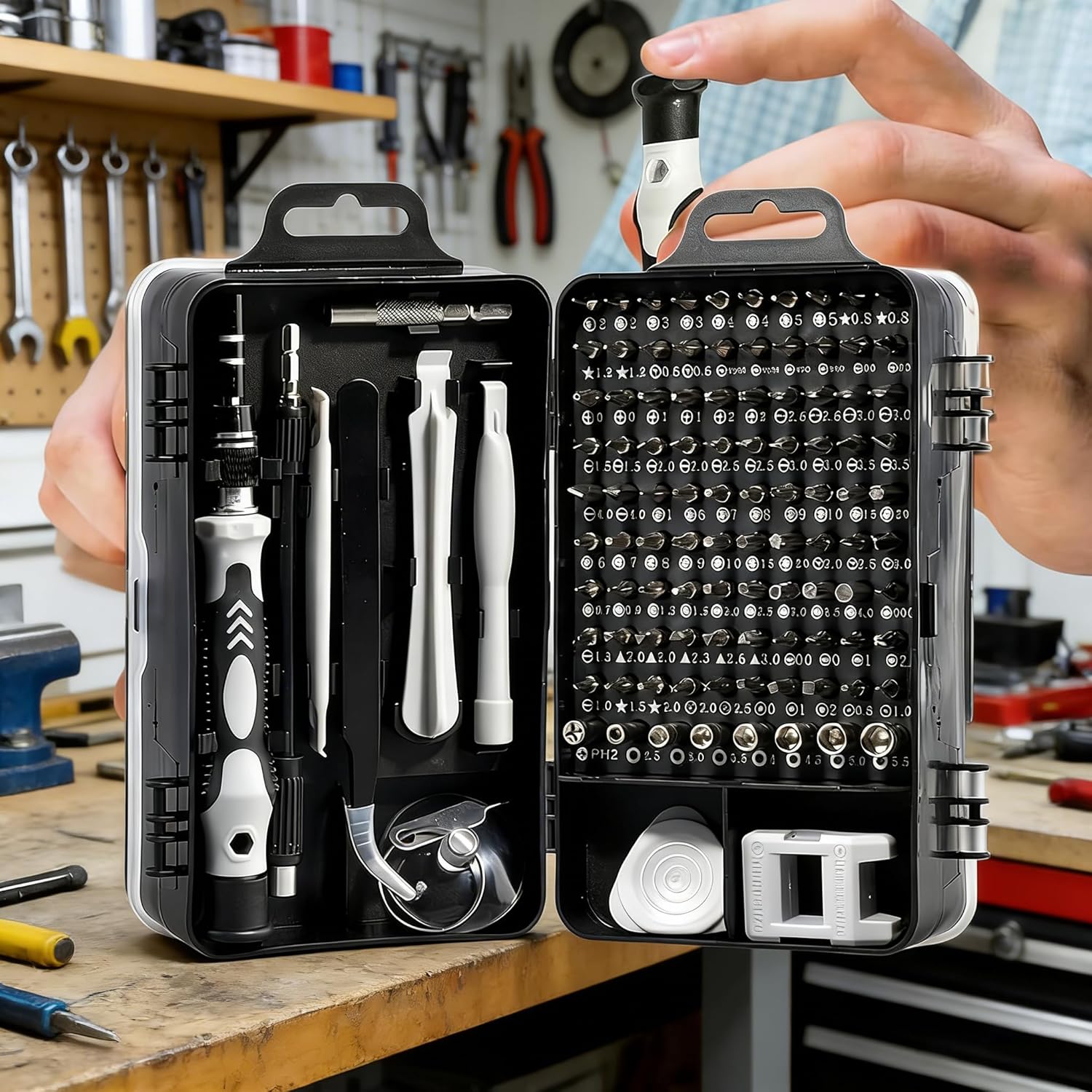 115-in-1 Small Screwdriver Set,Precision Screwdriver Set, Professional Repair Tool Kit for Phone, Computer, Watch, Console, Eyeglass and Electronic, Men Tools Gift Gray