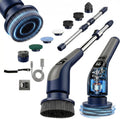Electric Spin Scrubber with LCD Display, Cordless Clearning Scrubber for Home, Upgraded 70W High-Power Motor, IPX7 Waterproof Dual Speed Power Scrubber, 7 Brush Heads, Extendable Long Handle